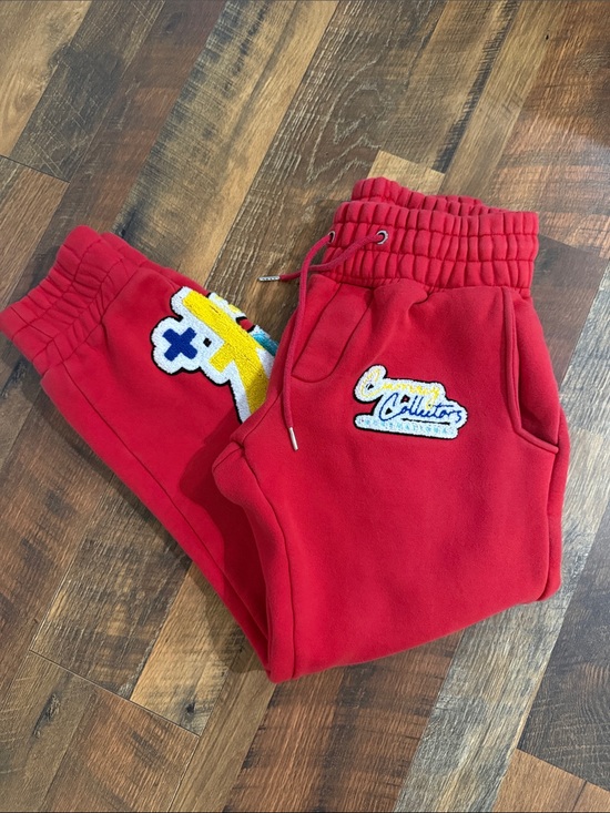 Tulones Other - Tulones Currency Collectors Red Joggers - Multi-Patch Streetwear - Size Small